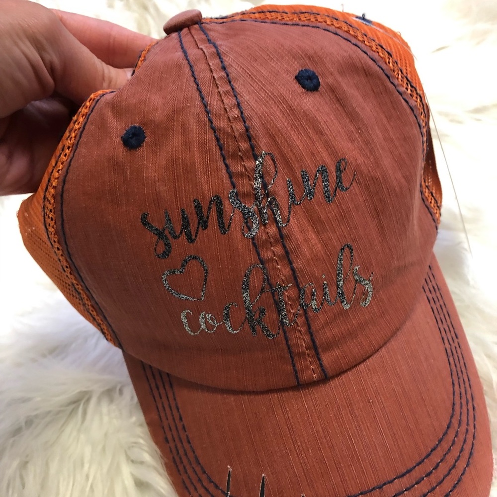 Sunshine & Cocktails mesh baseball hat